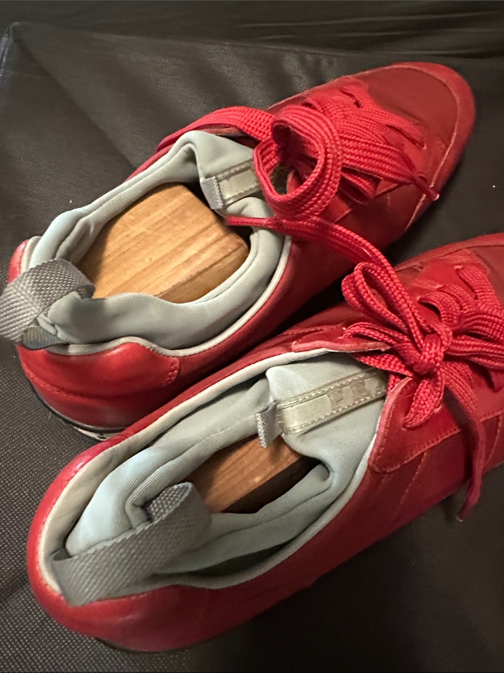 Prada Red Leather Men's Sneakers - Picture 12 of 12